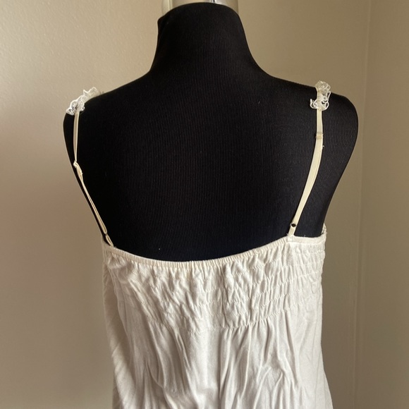 French Jaune Rouge strappy, light fabric top.Creamy pale vanilla ( not white) - Picture 5 of 13